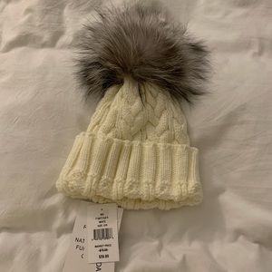 Adreinne Landau - Real Fur Beanie (White)